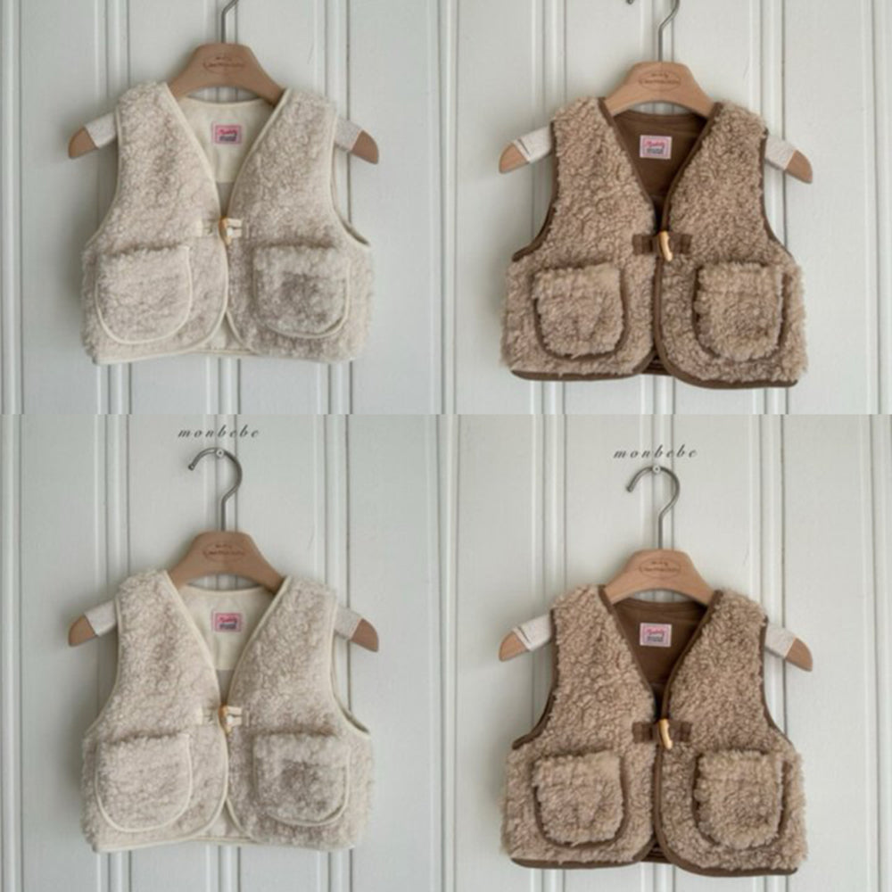 Teddy Wool Vest Brown