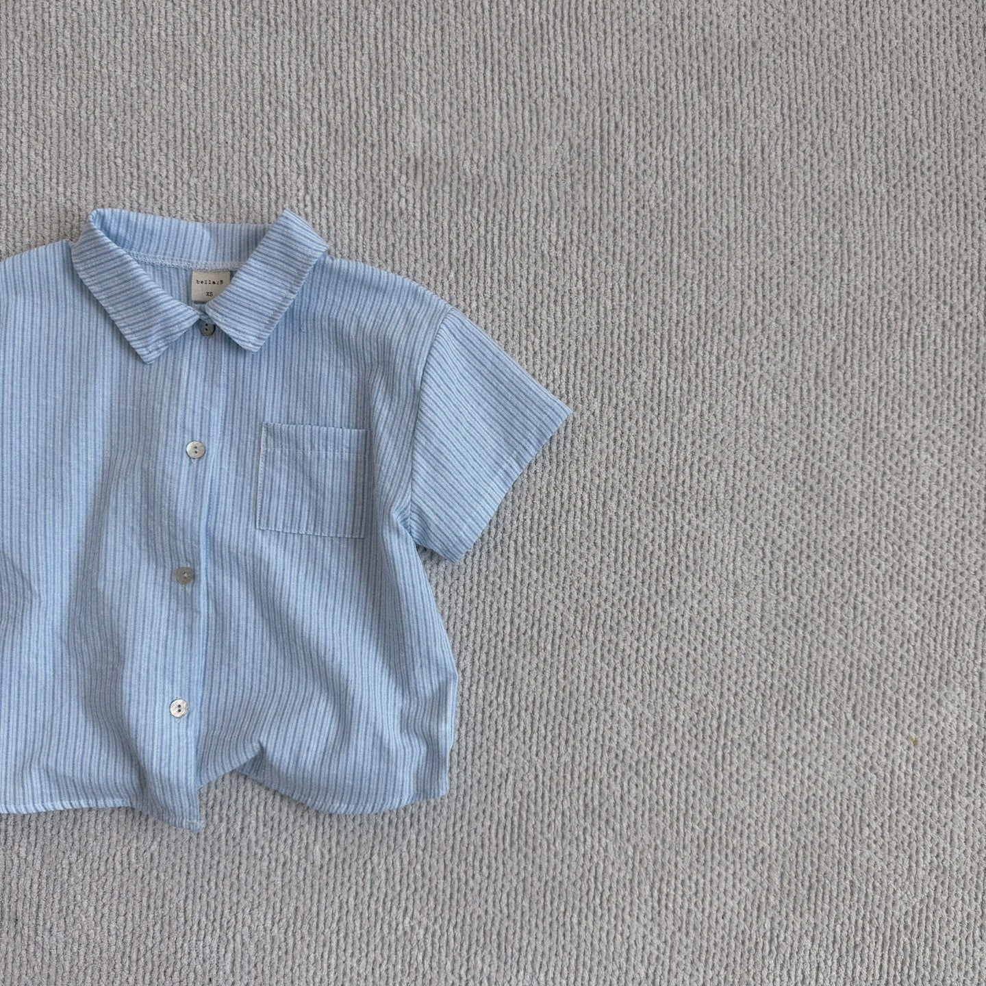 Striped Plain Shirt Set
