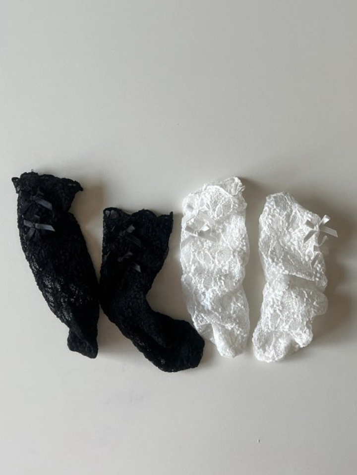 Ribbon Knee Socks