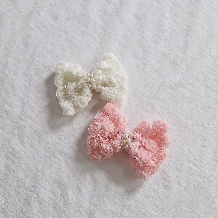 Puffy Rose Ribbon Pin