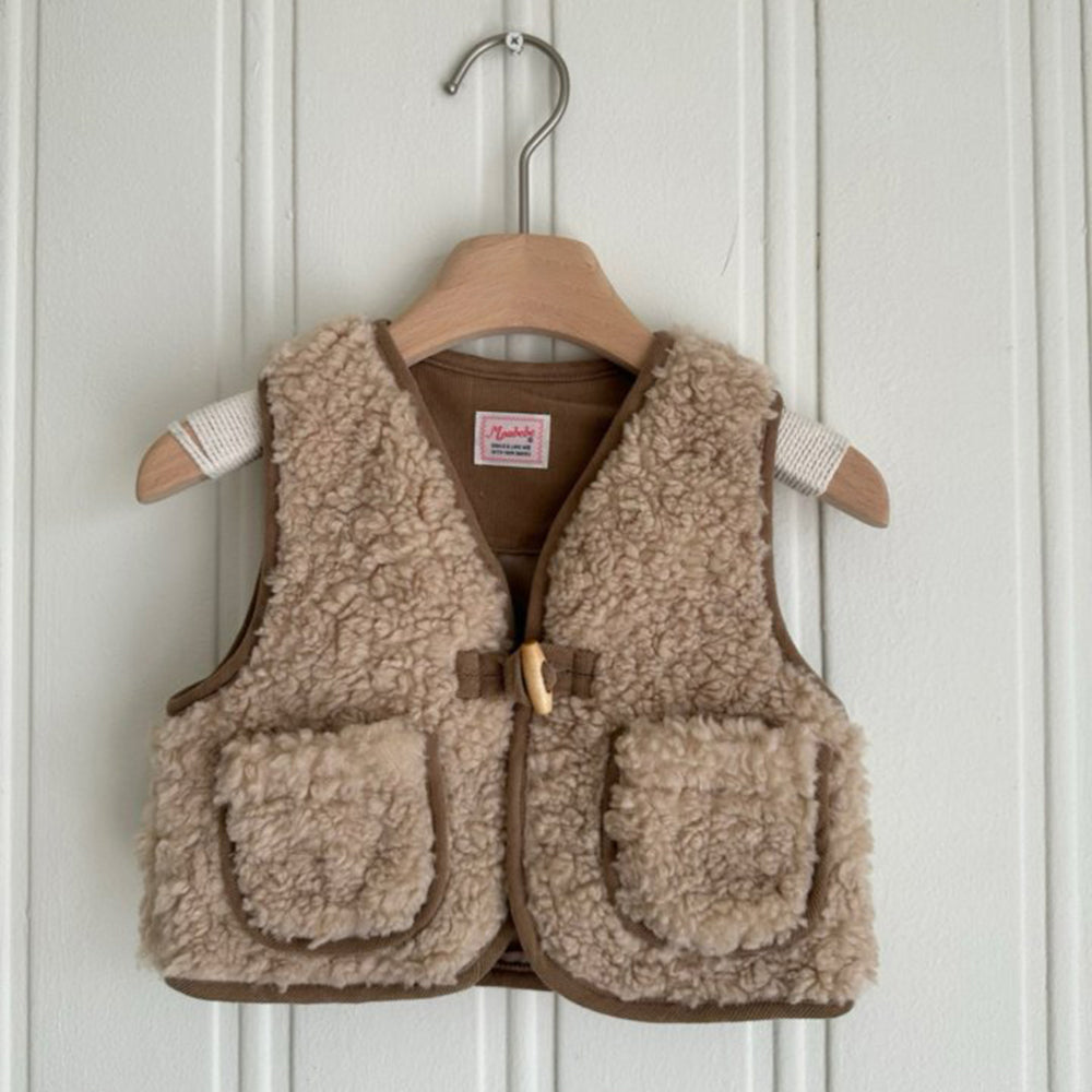 Teddy Wool Vest Brown