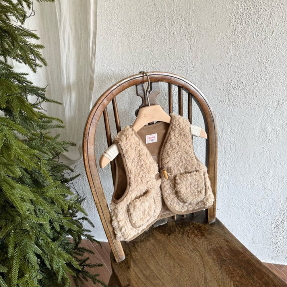 Teddy Wool Vest Brown