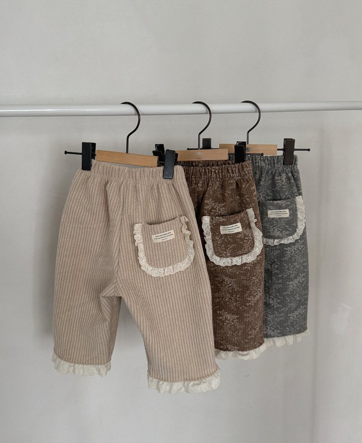 Brown Trouser With Flowers