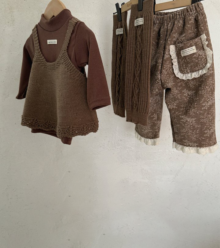 Brown Trouser With Flowers