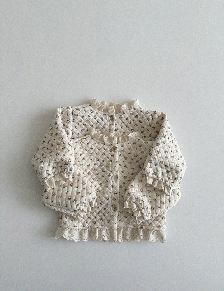 Quilting Sweatshirt Grey Flower