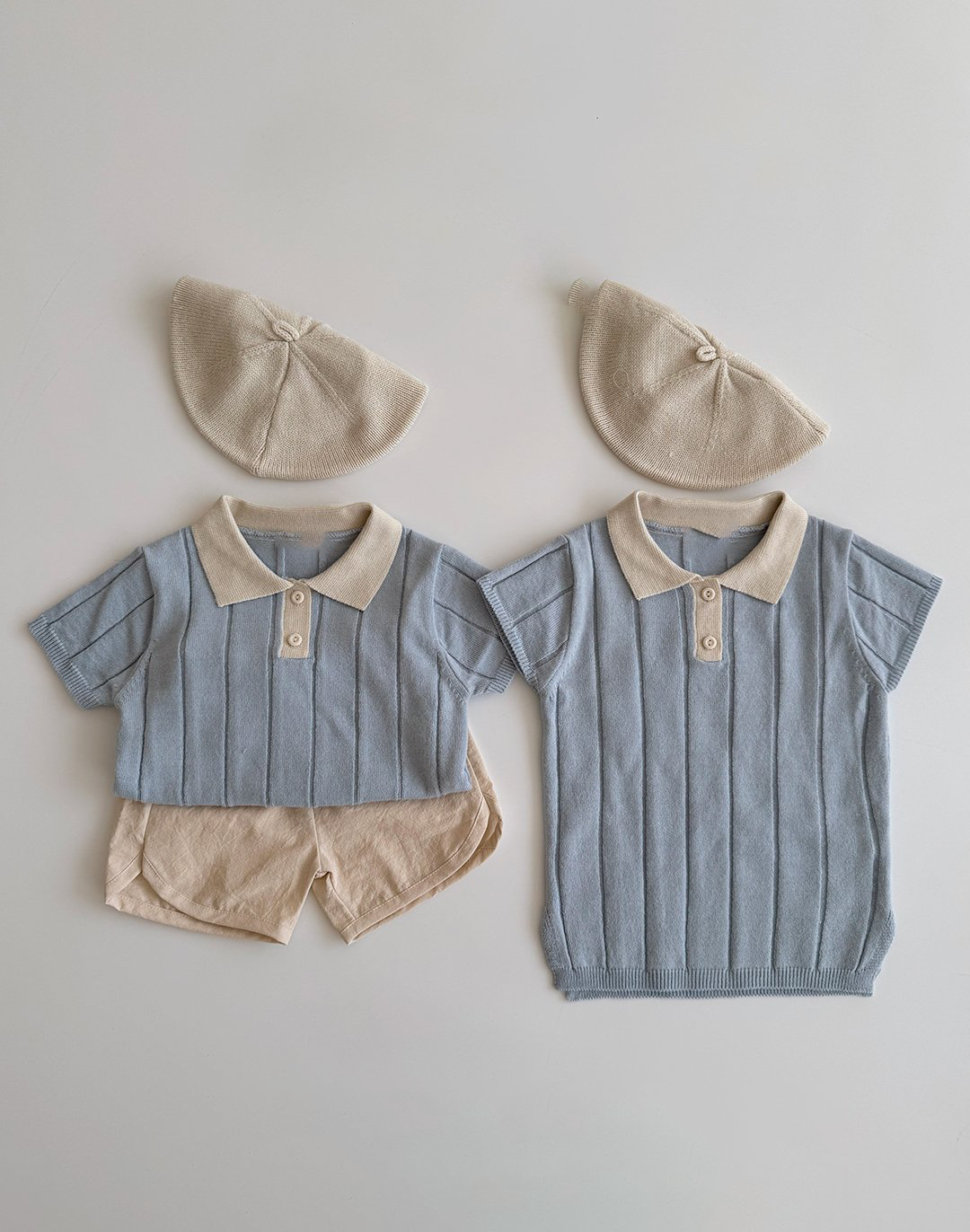 Knit Collar T-Shirt