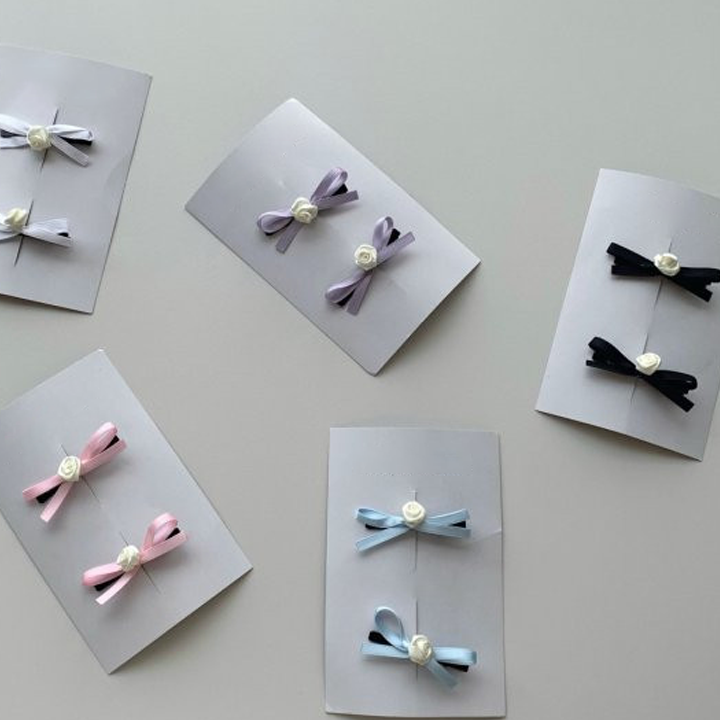 Rose Hair Clip Set