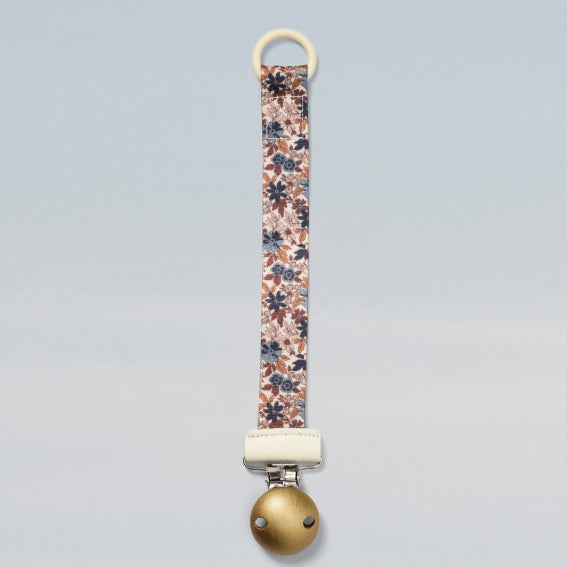 Pacifier Clip Wood - Blue Garden