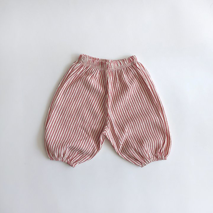 Striped Sausage Wrinkle Trouser