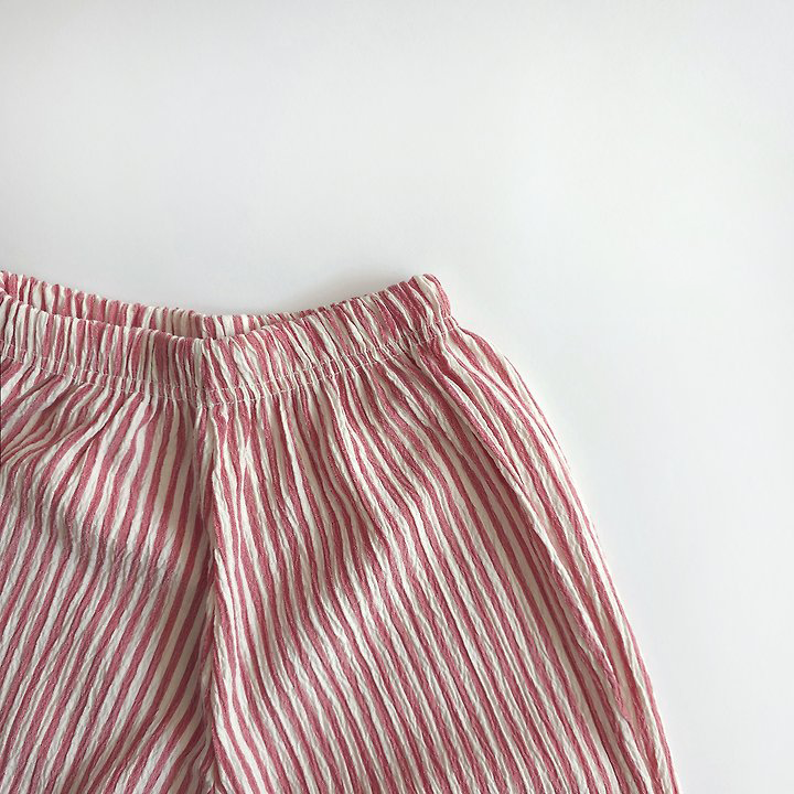 Striped Sausage Wrinkle Trouser