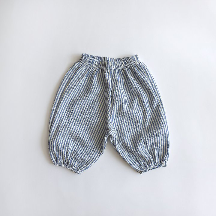 Striped Sausage Wrinkle Trouser