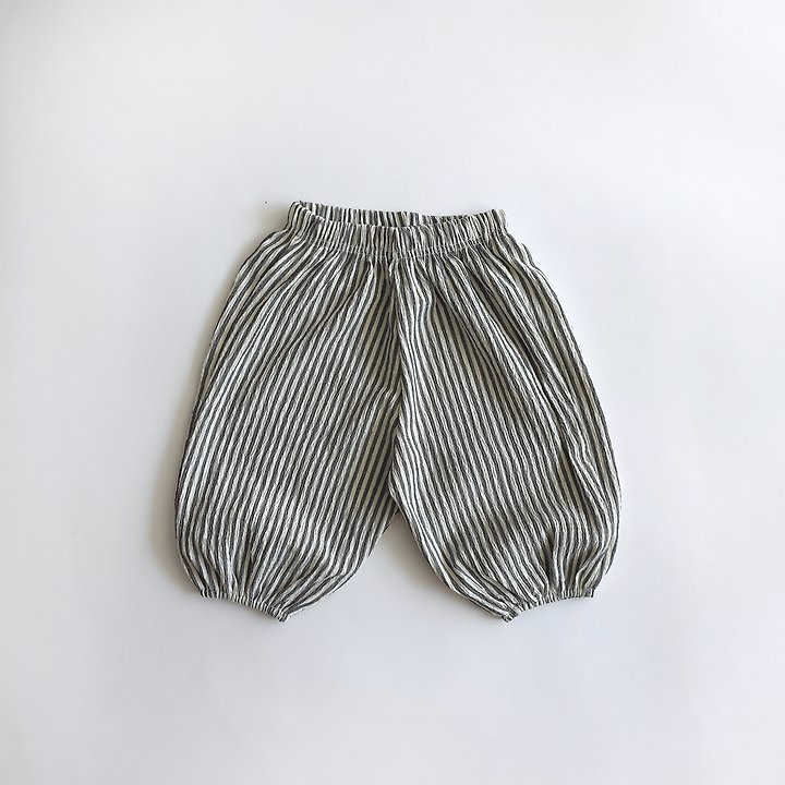 Striped Sausage Wrinkle Trouser
