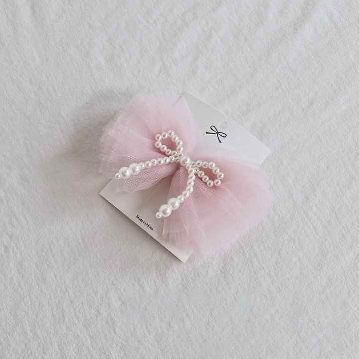 Tulle Pearl Ribbon Pin