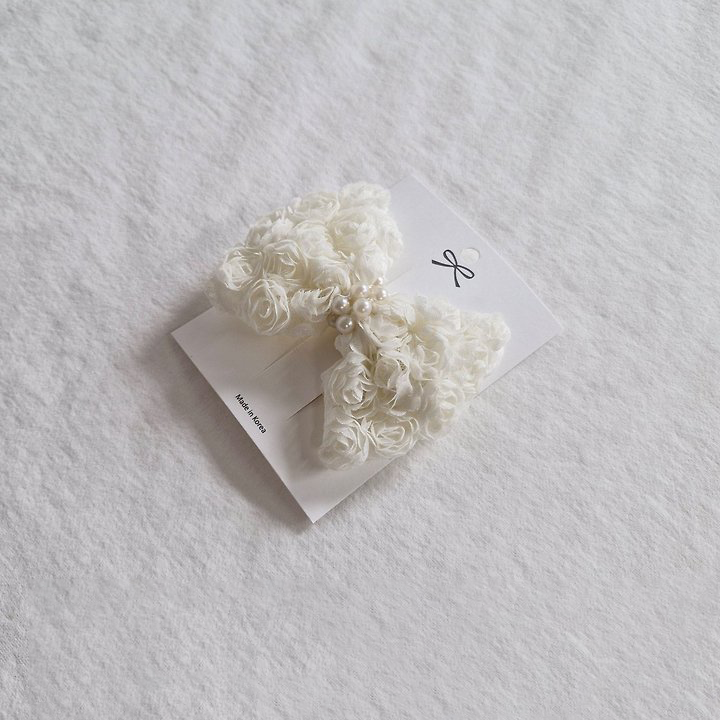 Puffy Rose Ribbon Pin
